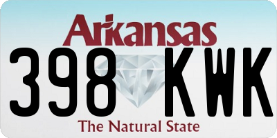 AR license plate 398KWK