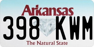 AR license plate 398KWM