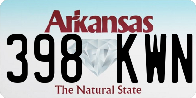 AR license plate 398KWN