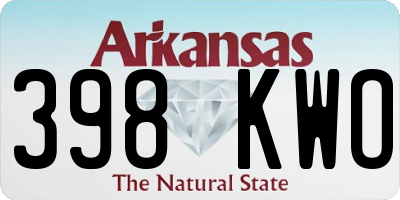 AR license plate 398KWO