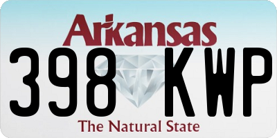 AR license plate 398KWP