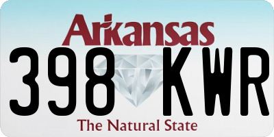 AR license plate 398KWR