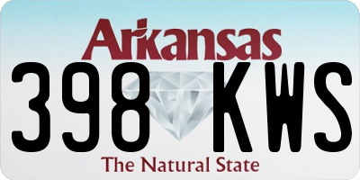 AR license plate 398KWS