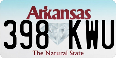 AR license plate 398KWU