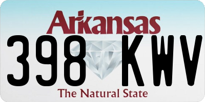 AR license plate 398KWV