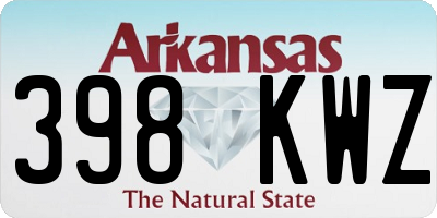 AR license plate 398KWZ