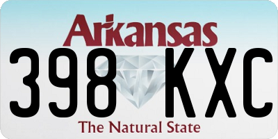 AR license plate 398KXC