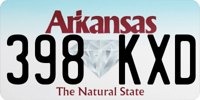 AR license plate 398KXD