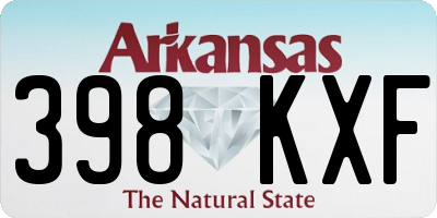 AR license plate 398KXF