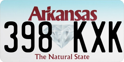 AR license plate 398KXK