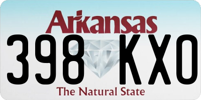 AR license plate 398KXO