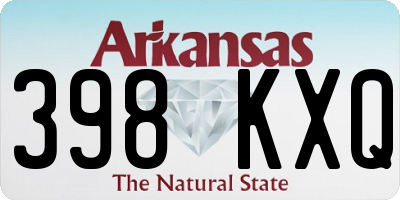 AR license plate 398KXQ