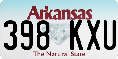 AR license plate 398KXU