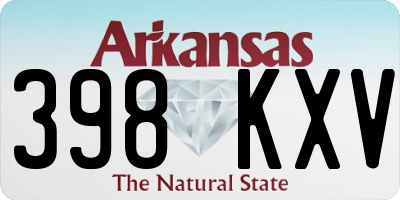 AR license plate 398KXV