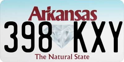 AR license plate 398KXY