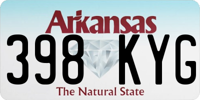 AR license plate 398KYG