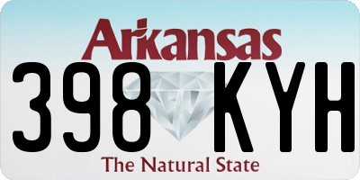 AR license plate 398KYH