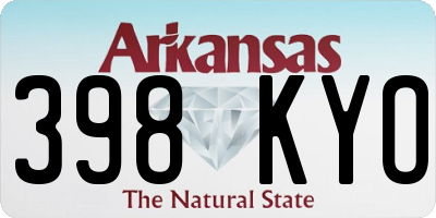 AR license plate 398KYO