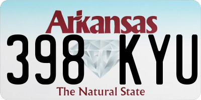 AR license plate 398KYU