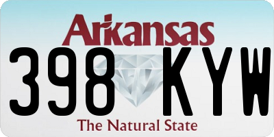 AR license plate 398KYW