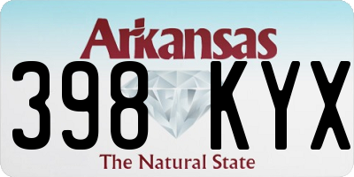 AR license plate 398KYX
