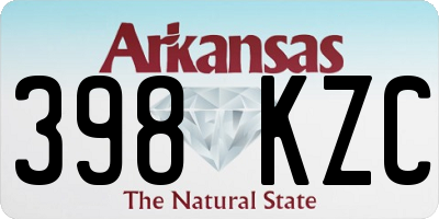 AR license plate 398KZC