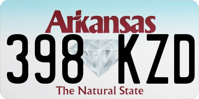 AR license plate 398KZD