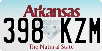 AR license plate 398KZM