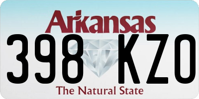 AR license plate 398KZO