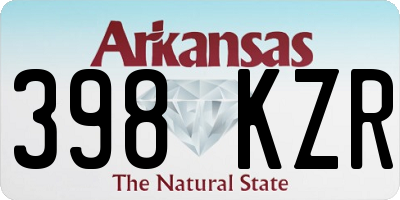 AR license plate 398KZR
