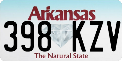 AR license plate 398KZV