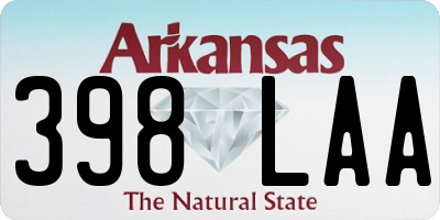 AR license plate 398LAA