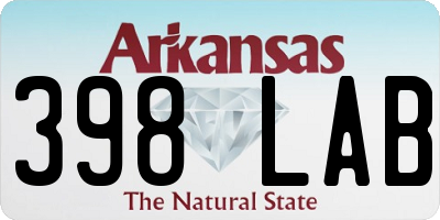 AR license plate 398LAB