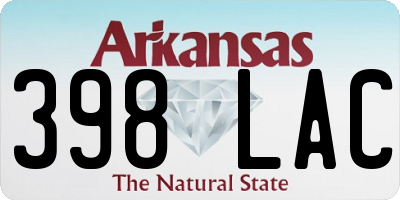 AR license plate 398LAC