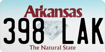 AR license plate 398LAK