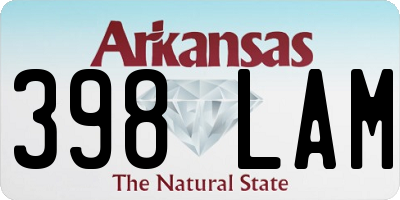 AR license plate 398LAM
