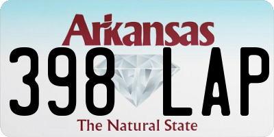 AR license plate 398LAP