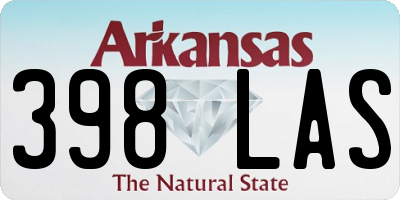 AR license plate 398LAS