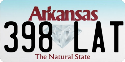AR license plate 398LAT