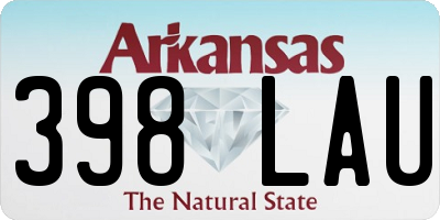 AR license plate 398LAU