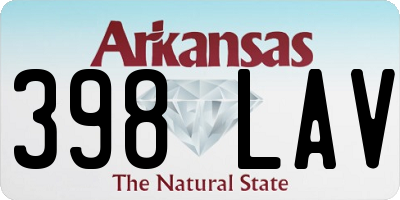 AR license plate 398LAV