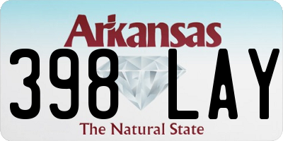 AR license plate 398LAY
