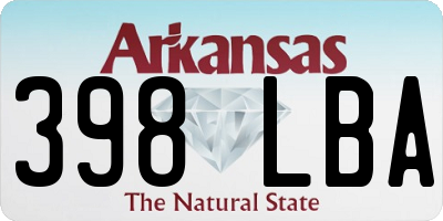 AR license plate 398LBA