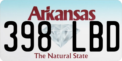 AR license plate 398LBD