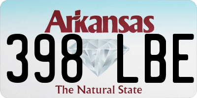 AR license plate 398LBE