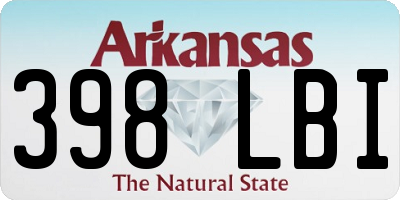 AR license plate 398LBI