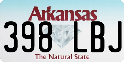 AR license plate 398LBJ