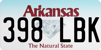 AR license plate 398LBK