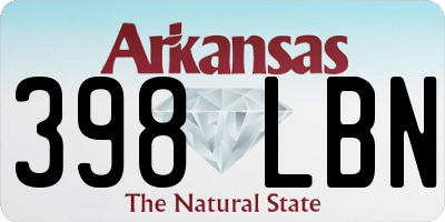 AR license plate 398LBN