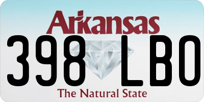 AR license plate 398LBO